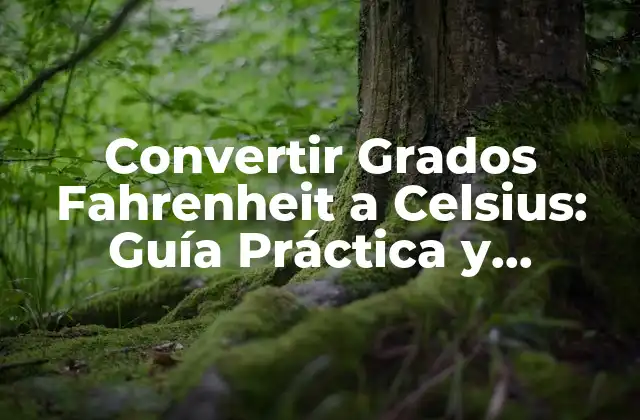 Convertir Grados Fahrenheit a Celsius: Guía Práctica y Completa 2 ¿Qué son los Grados Fahrenheit y Celsius?