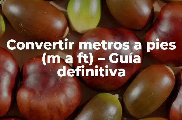 Convertir Metros a Pies (m a Ft) – Guía Definitiva