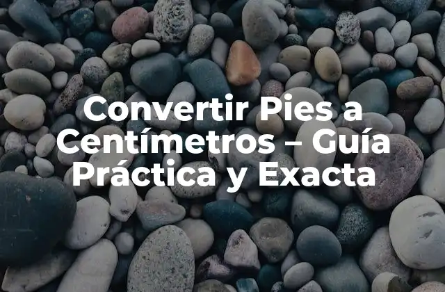 Convertir Pies a Centímetros – Guía Práctica y Exacta
