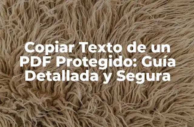 Copiar Texto de un Pdf Protegido: Guía Detallada y Segura