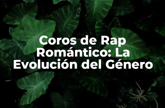 Coros de Rap Romántico: la Evolución Del Género