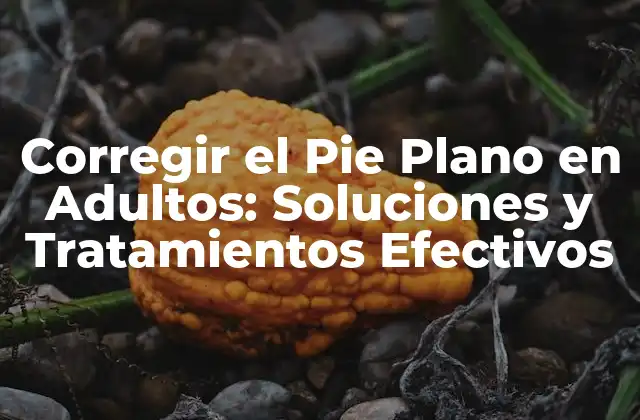 Corregir el Pie Plano en Adultos: Soluciones y Tratamientos Efectivos