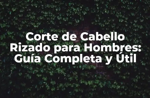Corte de Cabello Rizado para Hombres: Guía Completa y Útil 2 Tipos de Cabello Rizado en Hombres
