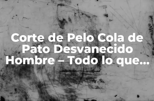 Corte de Pelo Cola de Pato Desvanecido Hombre – Todo Lo que Necesitas Saber