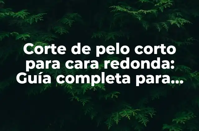 Corte de Pelo Corto para Cara Redonda: Guía Completa para Mujeres