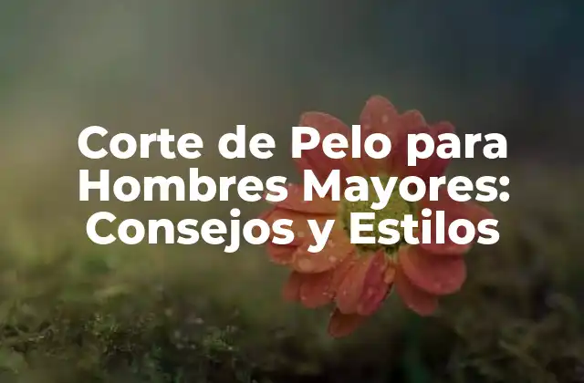 Corte de Pelo para Hombres Mayores: Consejos y Estilos