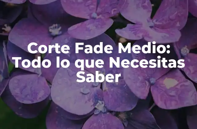 Corte Fade Medio: Todo Lo que Necesitas Saber