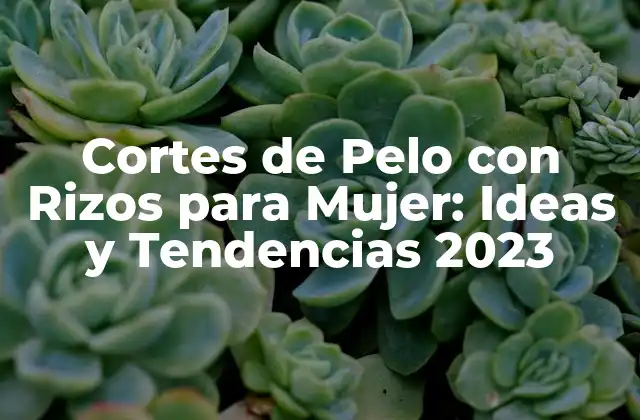 Cortes de Pelo con Rizos para Mujer: Ideas y Tendencias 2023
