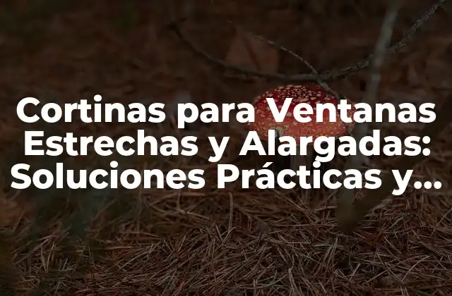 Cortinas para Ventanas Estrechas y Alargadas: Soluciones Prácticas y Estéticas