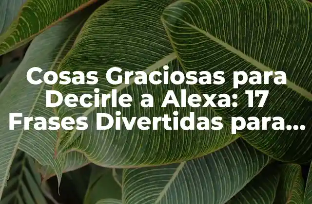 Cosas Graciosas para Decirle a Alexa: 17 Frases Divertidas para Probar