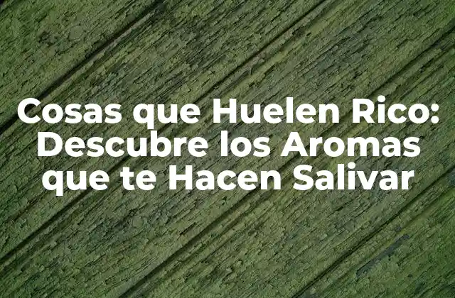 Cosas que Huelen Rico: Descubre los Aromas que Te Hacen Salivar