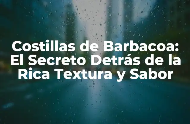 Costillas de Barbacoa: el Secreto Detrás de la Rica Textura y Sabor