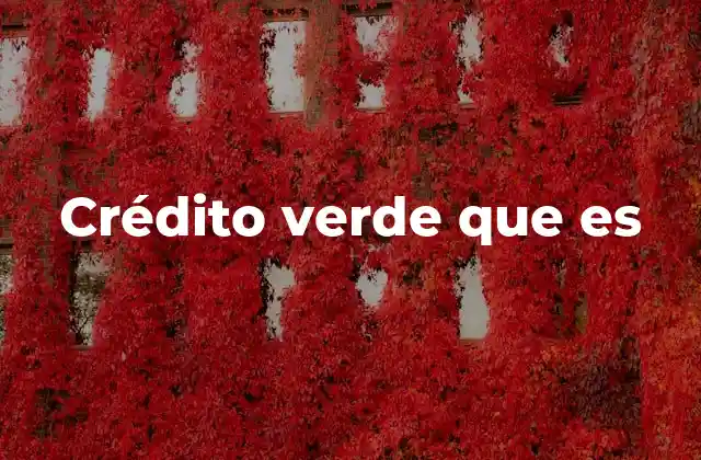 Crédito Verde que es 2 La importancia de los créditos verdes en la economía actual