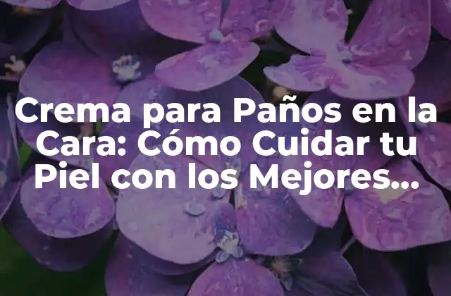 Crema para Paños en la Cara: Cómo Cuidar Tu Piel con los Mejores Productos