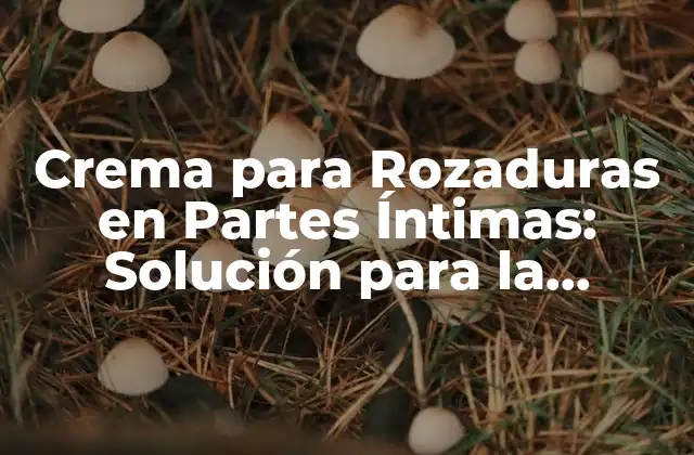 Crema para Rozaduras en Partes Íntimas: Solución para la Irritación y el Dolor
