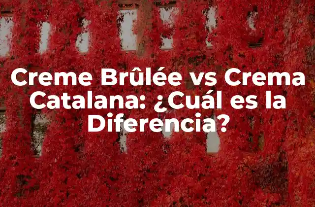 Creme Brûlée Vs Crema Catalana: ¿cuál es la Diferencia?