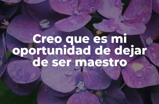 El impacto emocional de dejar la docencia