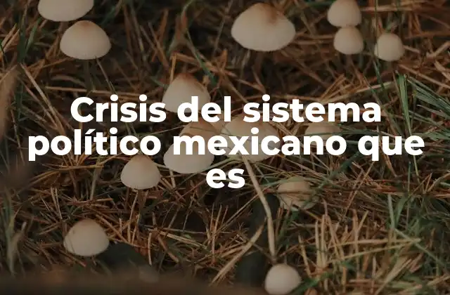 Crisis Del Sistema Político Mexicano que es