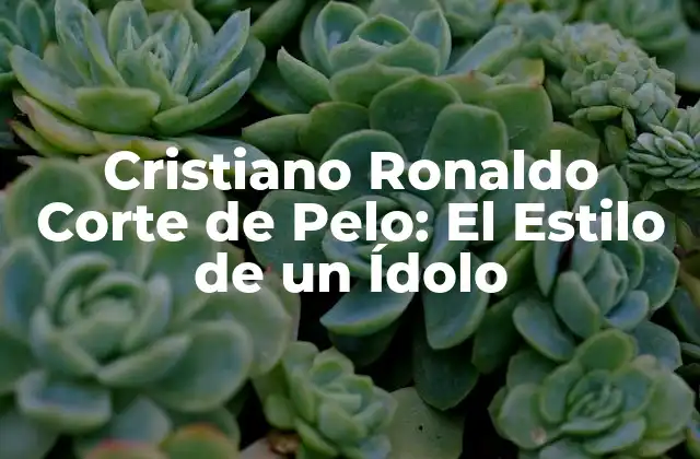 Cristiano Ronaldo Corte de Pelo: el Estilo de un Ídolo