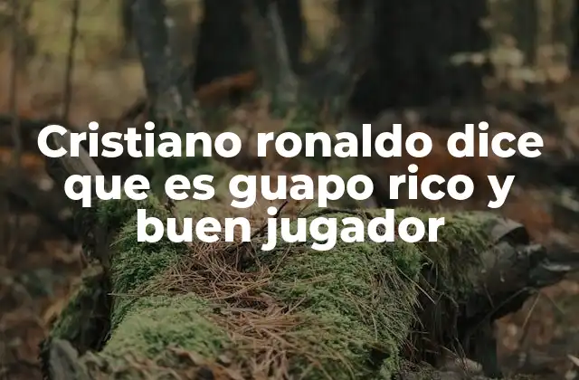 La importancia de la autoimagen en la vida pública de Ronaldo