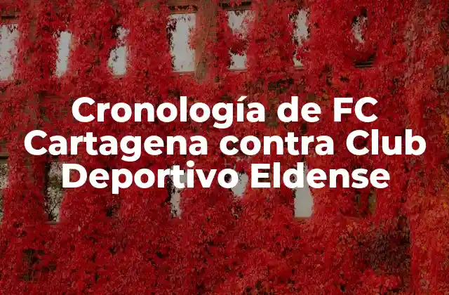 Cronología de Fc Cartagena contra Club Deportivo Eldense