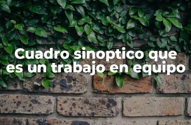 Cuadro Sinoptico que es un Trabajo en Equipo 2 La importancia del trabajo colaborativo en el entorno profesional