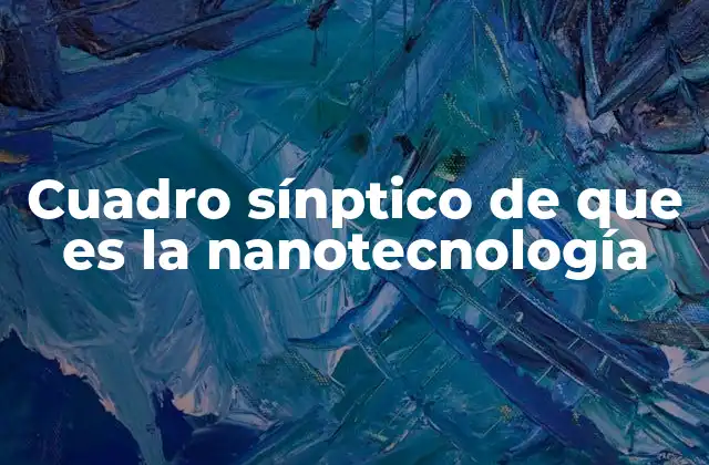Cuadro Sínptico de que es la Nanotecnología