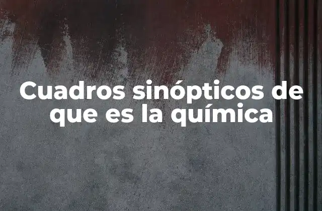 Cuadros Sinópticos de que es la Química