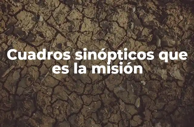 La importancia de organizar conceptos como la misión de forma visual