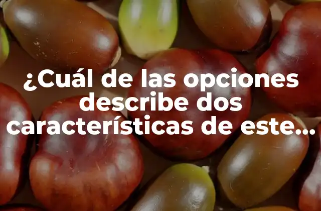 ¿cuál de las Opciones Describe Dos Características de Este Triángulo?