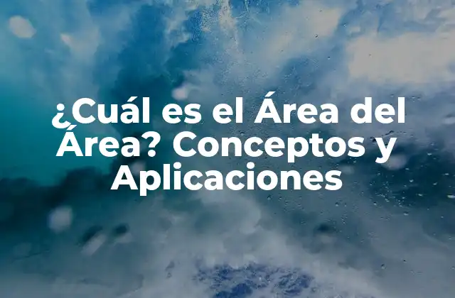 ¿cuál es el Área Del Área? Conceptos y Aplicaciones