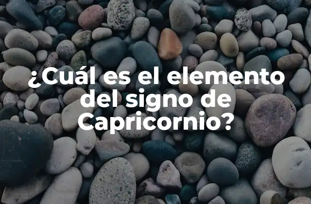 ¿cuál es el Elemento Del Signo de Capricornio?