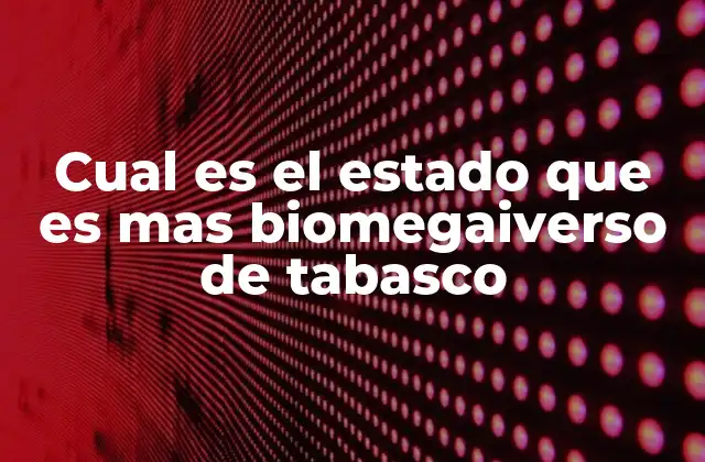 Cual es el Estado que es mas Biomegaiverso de Tabasco