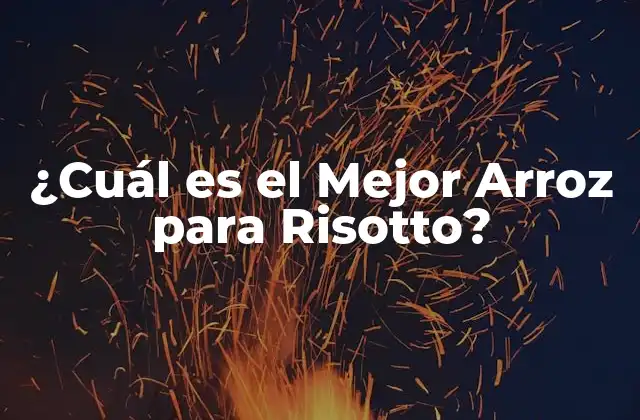 ¿cuál es el Mejor Arroz para Risotto?