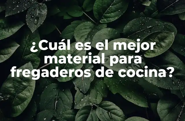 Características clave para evaluar los materiales de fregaderos de cocina