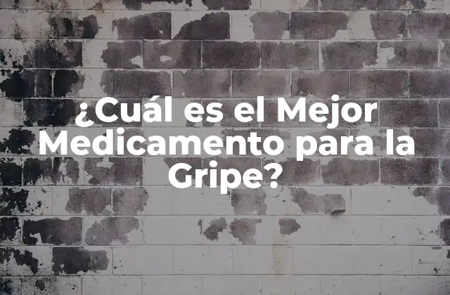 ¿cuál es el Mejor Medicamento para la Gripe?