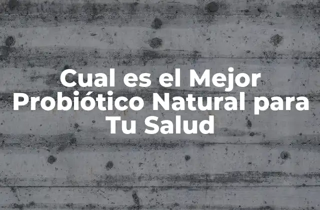 Cual es el Mejor Probiótico Natural para Tu Salud