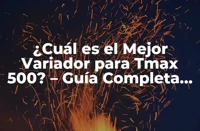 ¿cuál es el Mejor Variador para Tmax 500? – Guía Completa para Elección