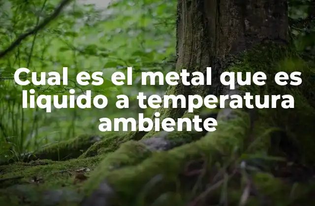 Cual es el Metal que es Liquido a Temperatura Ambiente