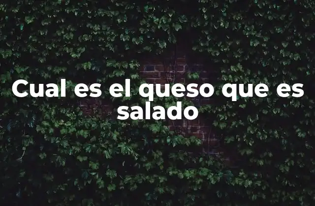 Cual es el Queso que es Salado 2 El arte de la sal en la fabricación del queso