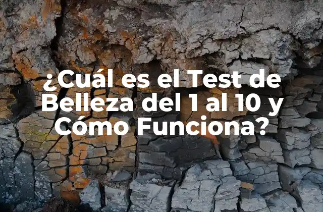 ¿cuál es el Test de Belleza Del 1 Al 10 y Cómo Funciona?
