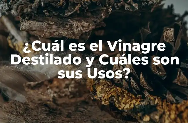 ¿Qué es el Vinagre Destilado?