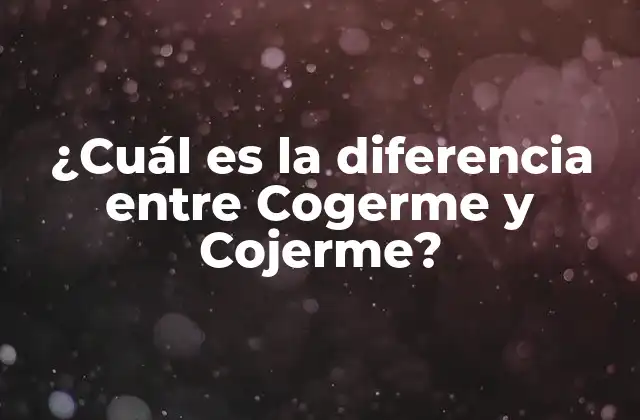 ¿cuál es la Diferencia entre Cogerme y Cojerme?