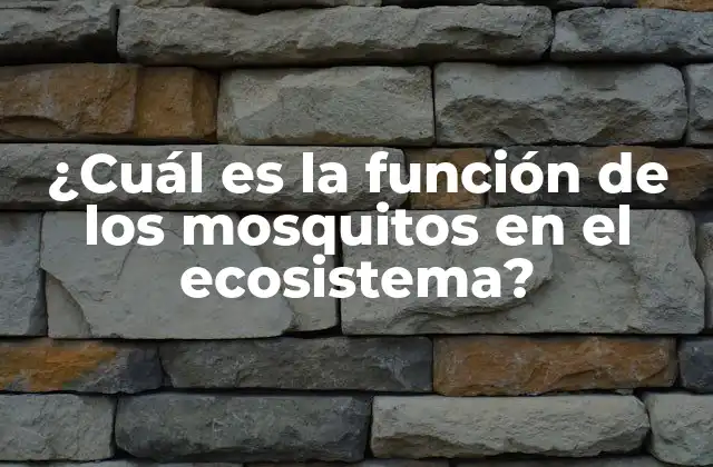 ¿cuál es la Función de los Mosquitos en el Ecosistema?