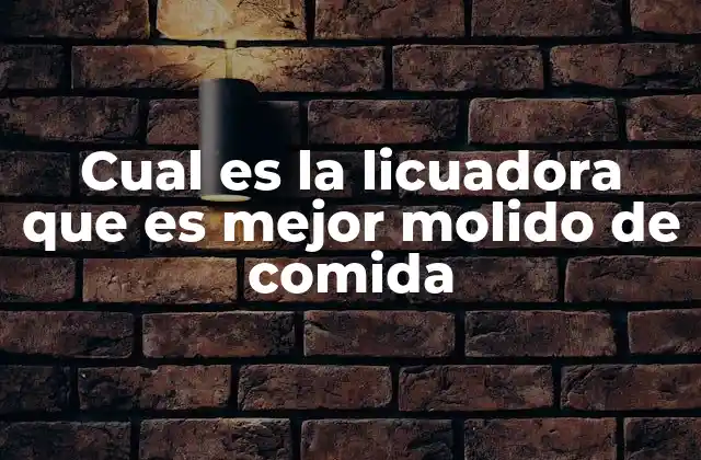 Cual es la Licuadora que es Mejor Molido de Comida 2 Factores que determinan la calidad de molido en una licuadora