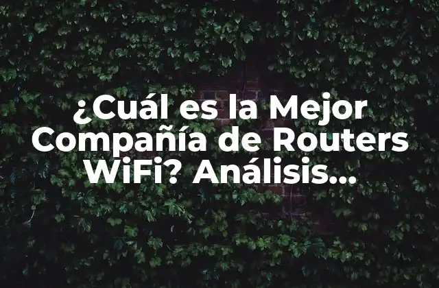 ¿cuál es la Mejor Compañía de Routers Wifi? Análisis Detallado