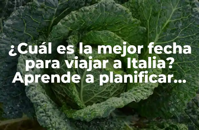 ¿cuál es la Mejor Fecha para Viajar a Italia? Aprende a Planificar Tus Vacaciones