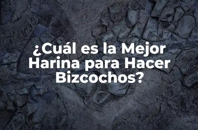 ¿cuál es la Mejor Harina para Hacer Bizcochos?