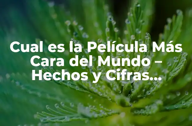 Cual es la Película Más Cara Del Mundo – Hechos y Cifras Sorprendentes