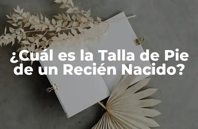 ¿cuál es la Talla de Pie de un Recién Nacido?